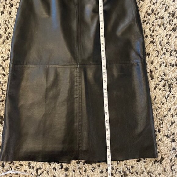 Banana Republic genuine Leather BlackPencil Skirt. Y2K. Size 2 Perfect condition - Picture 10 of 12